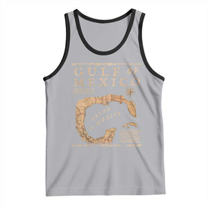 Gulf Of Mexico ESTD 1672 Tank Top Vintage Map TS11 Athletic Heather Black Print Your Wear