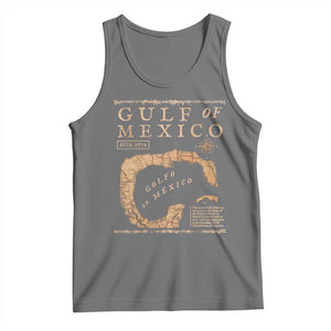 Gulf Of Mexico ESTD 1672 Tank Top Vintage Map TS11 Black Heather Print Your Wear