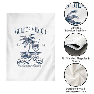 Funny Gulf Of Mexico Social Club Stay Salty Always And Forever Garden Flag Coconut Tree Cocktail TS11 Print Your Wear