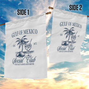 Funny Gulf Of Mexico Social Club Stay Salty Always And Forever Garden Flag Coconut Tree Cocktail TS11 Print Your Wear