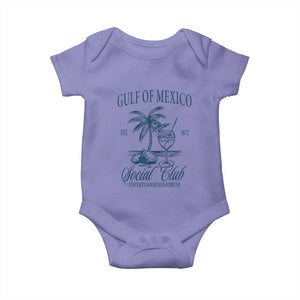 Funny Gulf Of Mexico Social Club Stay Salty Always And Forever Baby Onesie Coconut Tree Cocktail TS11 Violet Print Your Wear