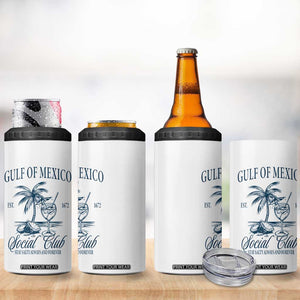 Funny Gulf Of Mexico Social Club Stay Salty Always And Forever 4 in 1 Can Cooler Tumbler Coconut Tree Cocktail TS11 Print Your Wear