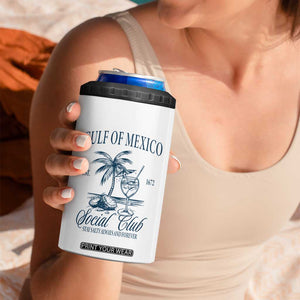 Funny Gulf Of Mexico Social Club Stay Salty Always And Forever 4 in 1 Can Cooler Tumbler Coconut Tree Cocktail TS11 Print Your Wear