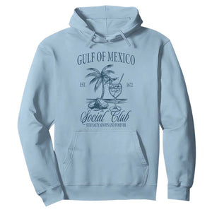 Funny Gulf Of Mexico Social Club Stay Salty Always And Forever Hoodie Coconut Tree Cocktail TS11 Light Blue Print Your Wear