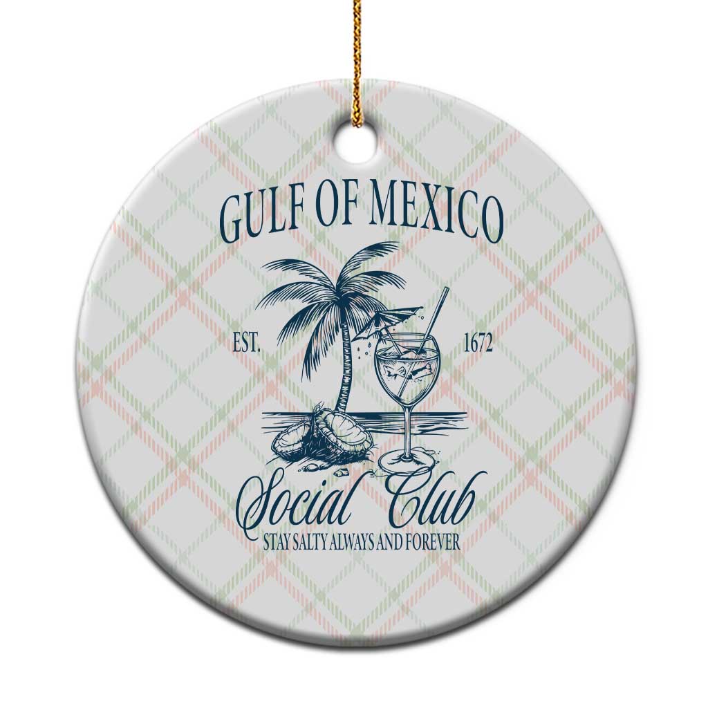 Funny Gulf Of Mexico Social Club Stay Salty Always And Forever Ceramic Ornament Coconut Tree Cocktail TS11 1pc Christmas Plaid Print Your Wear