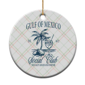 Funny Gulf Of Mexico Social Club Stay Salty Always And Forever Ceramic Ornament Coconut Tree Cocktail TS11 1pc Christmas Plaid Print Your Wear