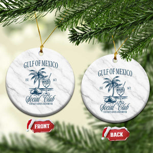 Funny Gulf Of Mexico Social Club Stay Salty Always And Forever Ceramic Ornament Coconut Tree Cocktail TS11 1pc White Marble Print Your Wear