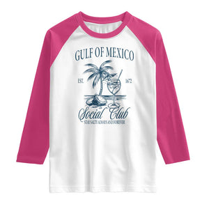 Funny Gulf Of Mexico Social Club Stay Salty Always And Forever Raglan Shirt Coconut Tree Cocktail TS11 White Heliconia Print Your Wear