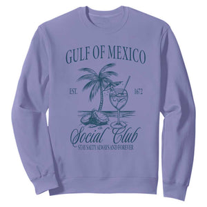 Funny Gulf Of Mexico Social Club Stay Salty Always And Forever Sweatshirt Coconut Tree Cocktail TS11 Violet Print Your Wear