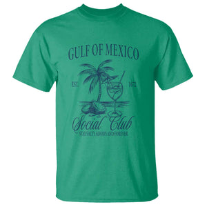 Funny Gulf Of Mexico Social Club Stay Salty Always And Forever T Shirt Coconut Tree Cocktail TS11 Irish Green Print Your Wear