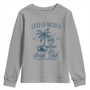 Funny Gulf Of Mexico Social Club Stay Salty Always And Forever Youth Sweatshirt Coconut Tree Cocktail TS11 Sport Gray Print Your Wear