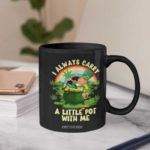 Funny St Patrick's Day Cannabis Weed Coffee Mug I Always Carry A Little Pot Leprechaun TS11 Print Your Wear
