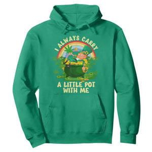 Funny St Patrick's Day Cannabis Weed Hoodie I Always Carry A Little Pot Leprechaun TS11 Irish Green Print Your Wear