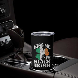 Funny Kiss Me I'm Black Irish Tumbler Cup St Patrick's Day Vintage Shamrock TS11 Print Your Wear