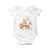 Funny Easter Day Excavator Baby Onesie Eggs-Cavator Bunny Construction Trucks TS11 White Print Your Wear