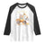 Funny Easter Day Excavator Raglan Shirt Eggs-Cavator Bunny Construction Trucks TS11 White Black Print Your Wear