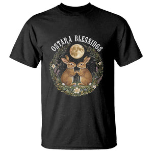 Ostara Blessing Pagan Eostre Easter Day T Shirt Spring Moon Rabbit Spring Equinox Festival TS11 Black Print Your Wear