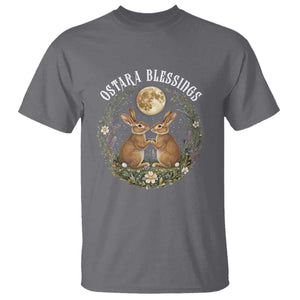 Ostara Blessing Pagan Eostre Easter Day T Shirt Spring Moon Rabbit Spring Equinox Festival TS11 Charcoal Print Your Wear