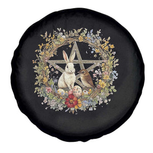 Ostara Blessing Pagan Eostre Easter Day Spare Tire Cover Rabbit Bird Wiccan Pentagram TS11 Print Your Wear