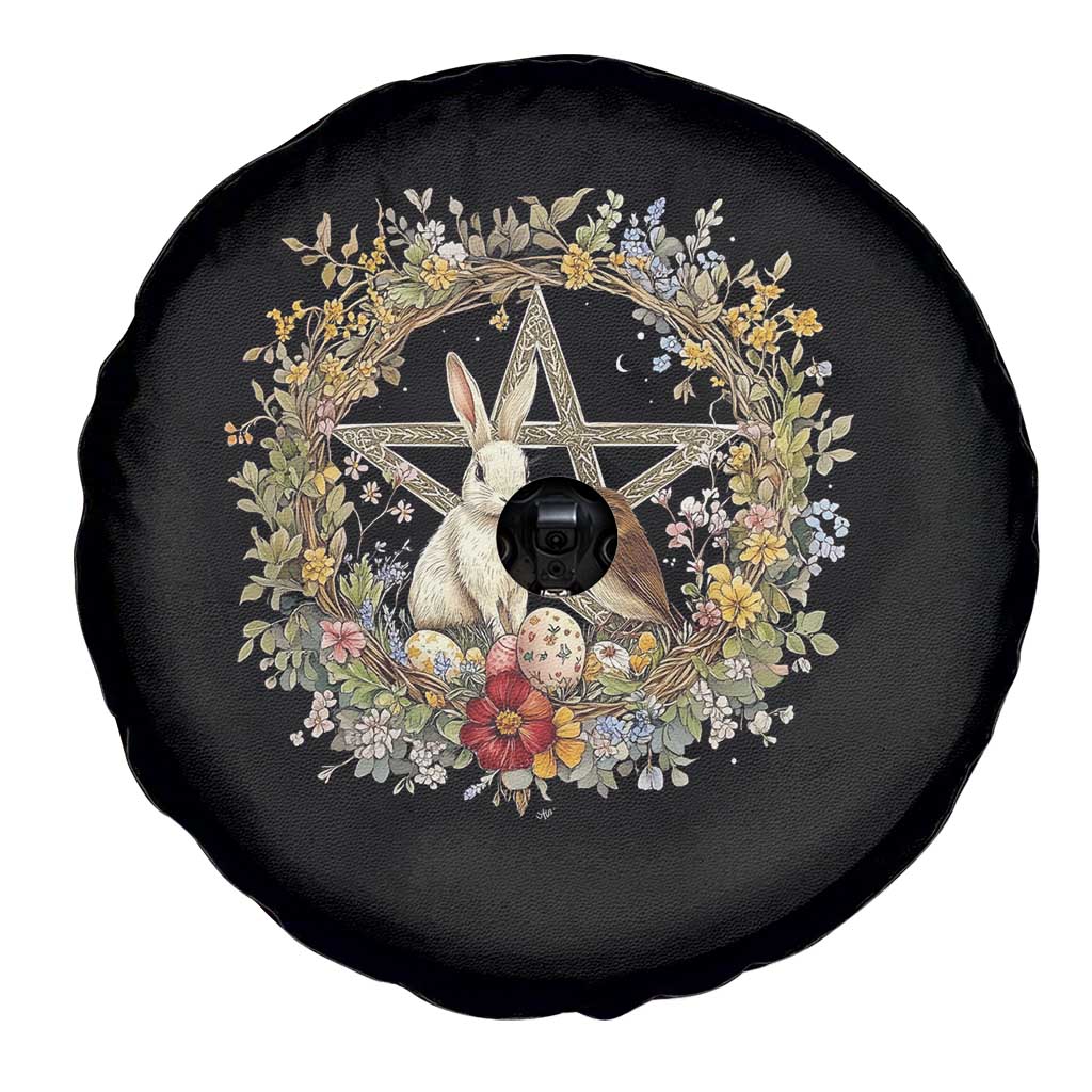 Ostara Blessing Pagan Eostre Easter Day Spare Tire Cover Rabbit Bird Wiccan Pentagram TS11 Print Your Wear