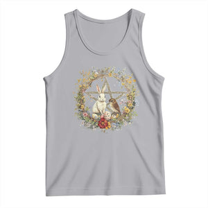 Ostara Blessing Pagan Eostre Easter Day Tank Top Rabbit Bird Wiccan Pentagram TS11 Athletic Heather Print Your Wear
