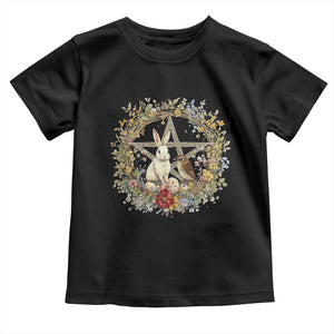 Ostara Blessing Pagan Eostre Easter Day Toddler T Shirt Rabbit Bird Wiccan Pentagram TS11 Black Print Your Wear