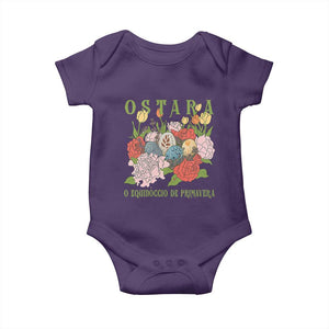 Ostara Eostre Easter Day Baby Onesie O Equinoccio De Primavera Eggs Flowers TS11 Purple Print Your Wear