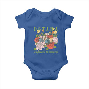 Ostara Eostre Easter Day Baby Onesie O Equinoccio De Primavera Eggs Flowers TS11 Royal Blue Print Your Wear