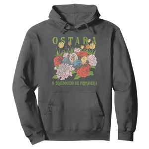 Ostara Eostre Easter Day Hoodie O Equinoccio De Primavera Eggs Flowers TS11 Dark Heather Print Your Wear