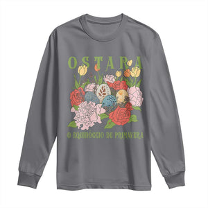 Ostara Eostre Easter Day Long Sleeve Shirt O Equinoccio De Primavera Eggs Flowers TS11 Charcoal Print Your Wear