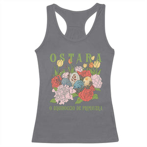 Ostara Eostre Easter Day Racerback Tank Top O Equinoccio De Primavera Eggs Flowers TS11 Charcoal Print Your Wear