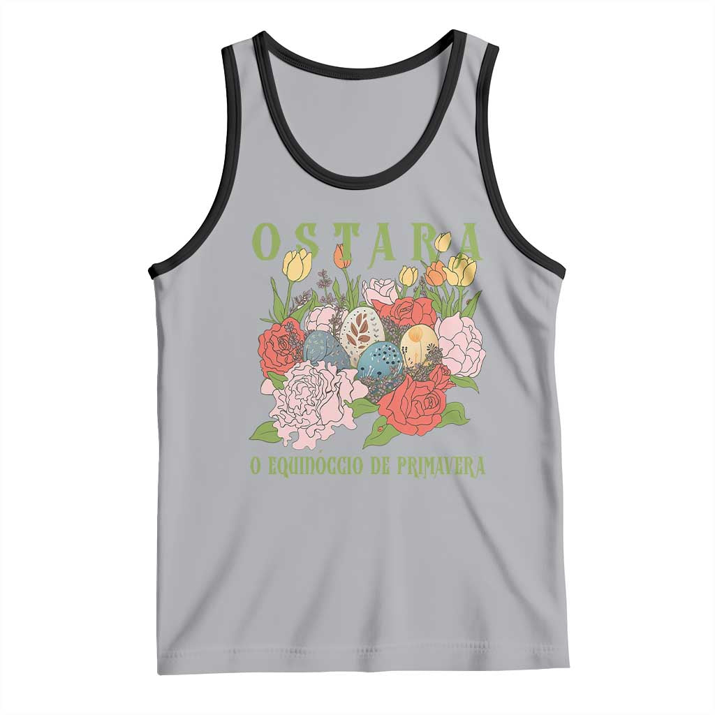 Ostara Eostre Easter Day Tank Top O Equinoccio De Primavera Eggs Flowers TS11 Athletic Heather Black Print Your Wear