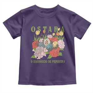 Ostara Eostre Easter Day Toddler T Shirt O Equinoccio De Primavera Eggs Flowers TS11 Purple Print Your Wear