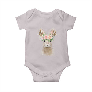 Ostara Pagan Eostre Easter Day Baby Onesie Rabbit Wolpertinger Spring Equinox Festival TS11 Ice Gray Print Your Wear
