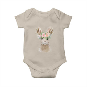 Ostara Pagan Eostre Easter Day Baby Onesie Rabbit Wolpertinger Spring Equinox Festival TS11 Sand Print Your Wear