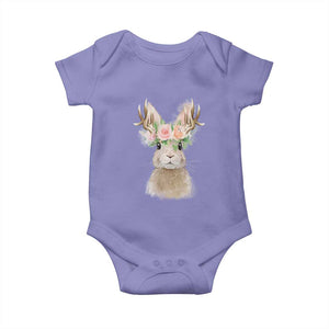 Ostara Pagan Eostre Easter Day Baby Onesie Rabbit Wolpertinger Spring Equinox Festival TS11 Violet Print Your Wear