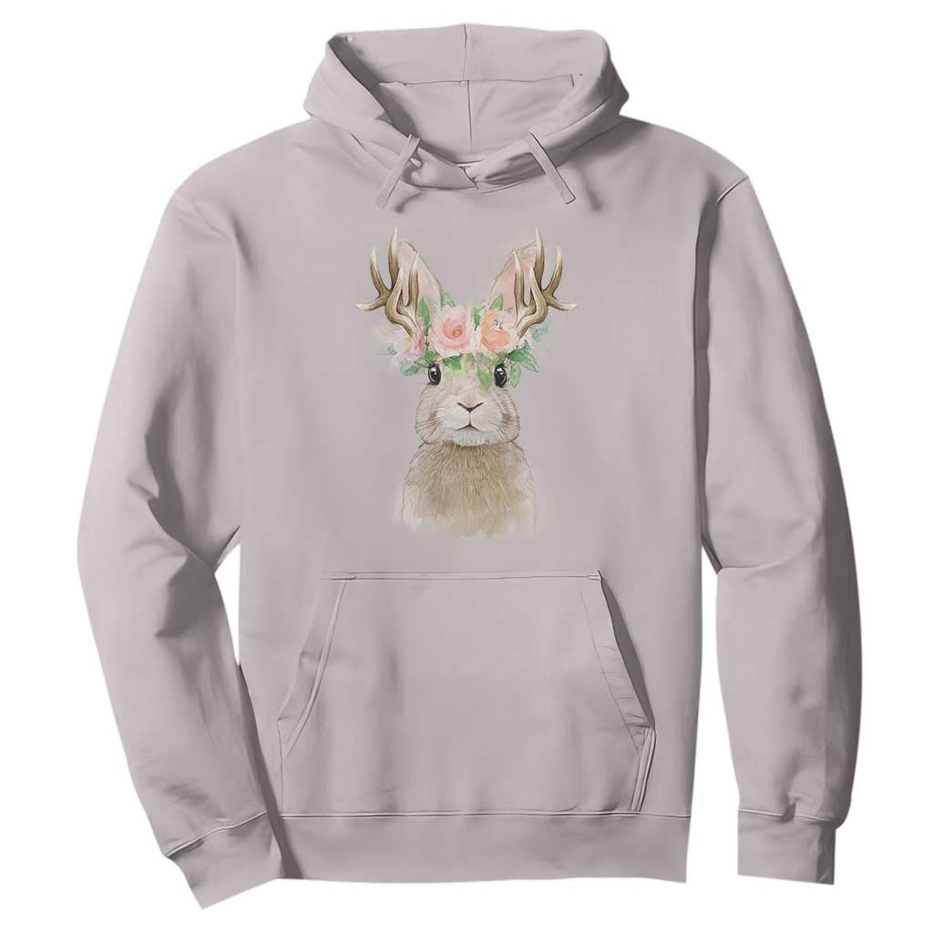 Ostara Pagan Eostre Easter Day Hoodie Rabbit Wolpertinger Spring Equinox Festival TS11 Ice Gray Print Your Wear