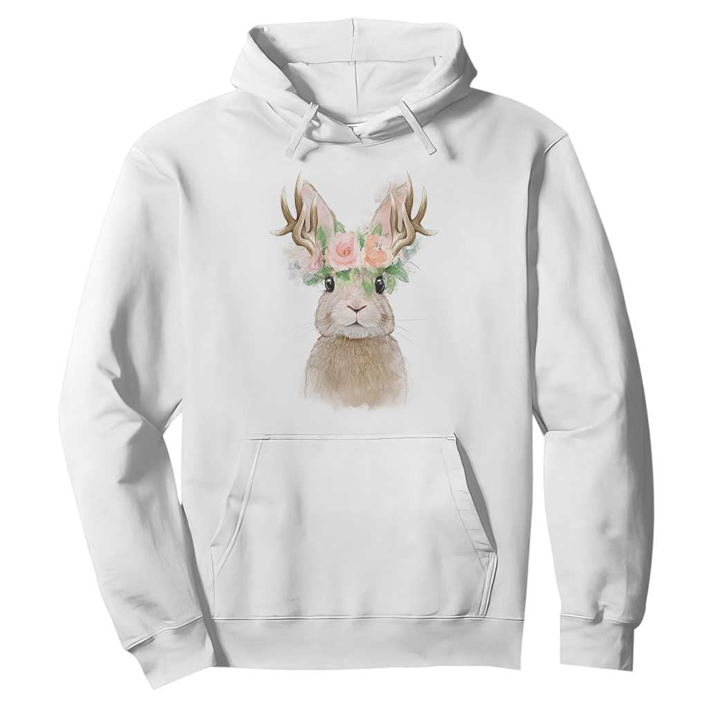 Ostara Pagan Eostre Easter Day Hoodie Rabbit Wolpertinger Spring Equinox Festival TS11 White Print Your Wear