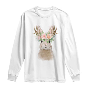 Ostara Pagan Eostre Easter Day Long Sleeve Shirt Rabbit Wolpertinger Spring Equinox Festival TS11 White Print Your Wear