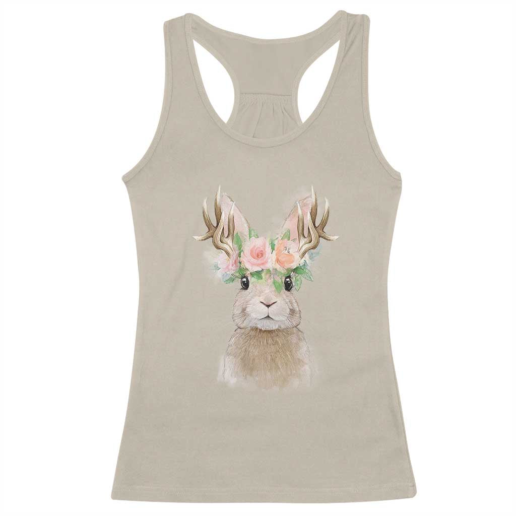 Ostara Pagan Eostre Easter Day Racerback Tank Top Rabbit Wolpertinger Spring Equinox Festival TS11 Sand Print Your Wear