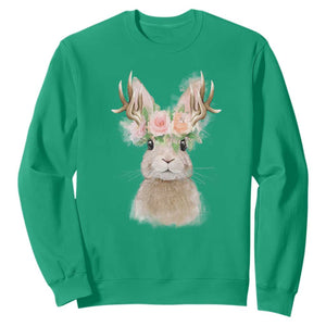 Ostara Pagan Eostre Easter Day Sweatshirt Rabbit Wolpertinger Spring Equinox Festival TS11 Irish Green Print Your Wear