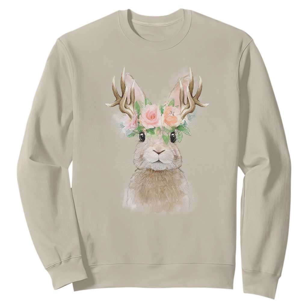 Ostara Pagan Eostre Easter Day Sweatshirt Rabbit Wolpertinger Spring Equinox Festival TS11 Sand Print Your Wear