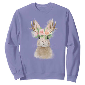 Ostara Pagan Eostre Easter Day Sweatshirt Rabbit Wolpertinger Spring Equinox Festival TS11 Violet Print Your Wear