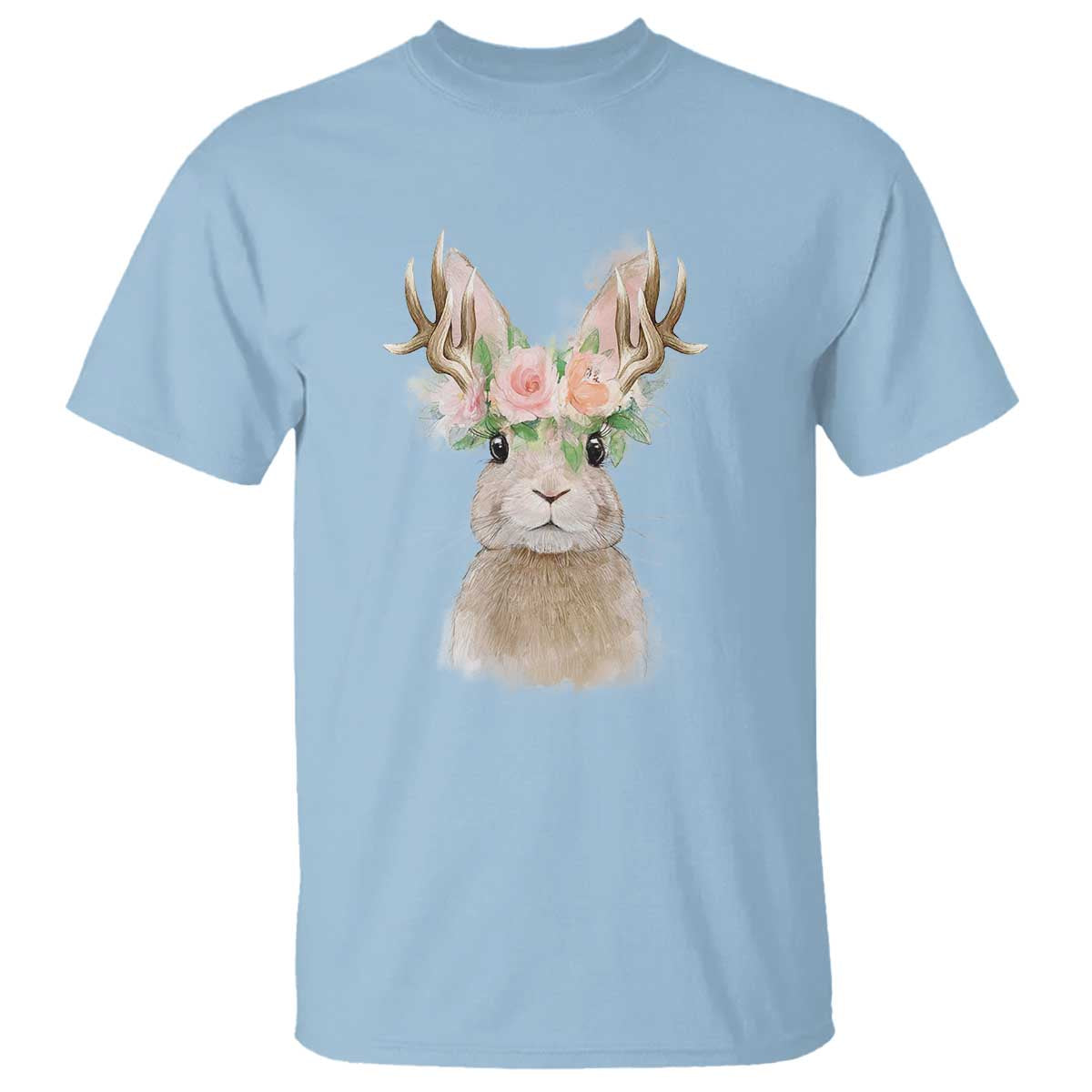 Ostara Pagan Eostre Easter Day T Shirt Rabbit Wolpertinger Spring Equinox Festival TS11 Light Blue Print Your Wear
