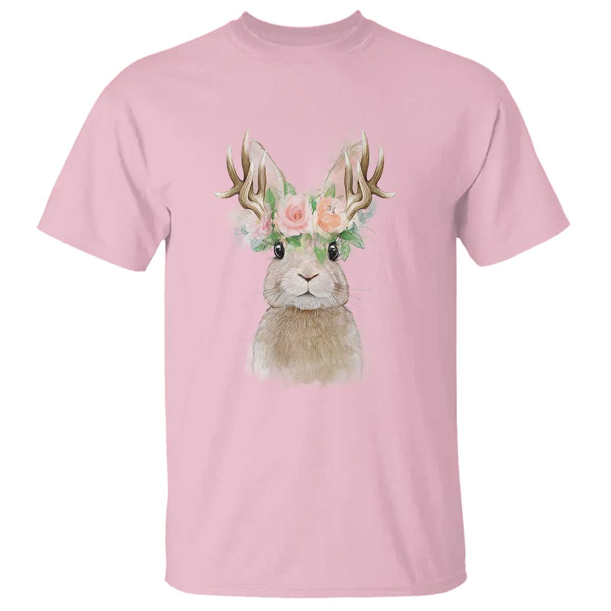 Ostara Pagan Eostre Easter Day T Shirt Rabbit Wolpertinger Spring Equinox Festival TS11 Light Pink Print Your Wear