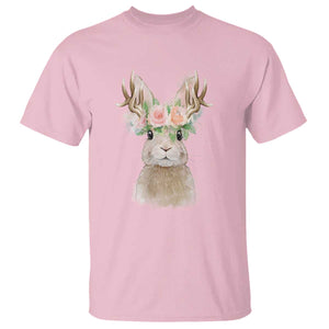 Ostara Pagan Eostre Easter Day T Shirt Rabbit Wolpertinger Spring Equinox Festival TS11 Light Pink Print Your Wear