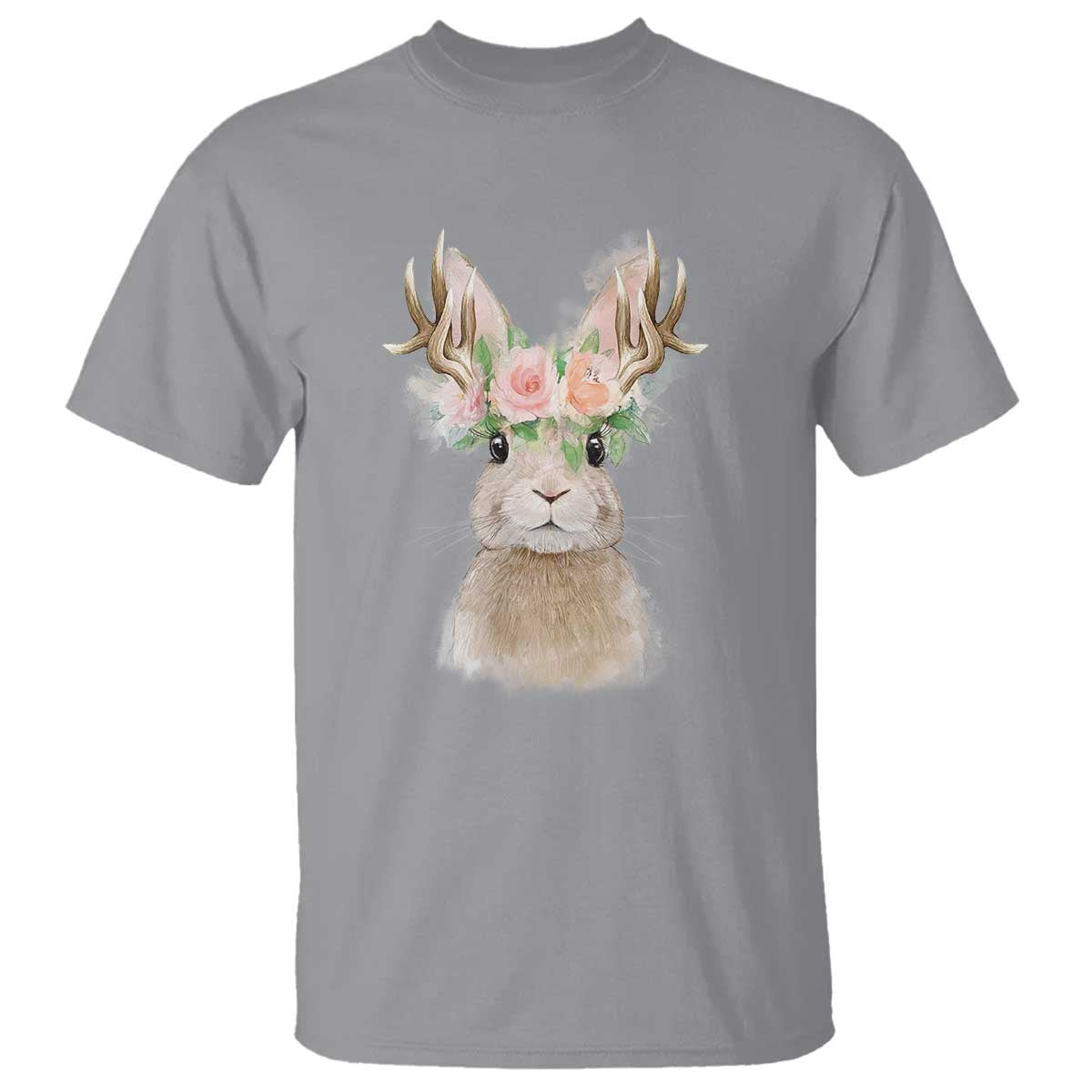 Ostara Pagan Eostre Easter Day T Shirt Rabbit Wolpertinger Spring Equinox Festival TS11 Sport Gray Print Your Wear