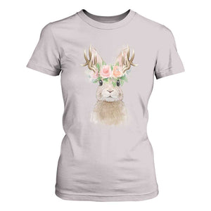 Ostara Pagan Eostre Easter Day T Shirt For Women Rabbit Wolpertinger Spring Equinox Festival TS11 Ice Gray Print Your Wear