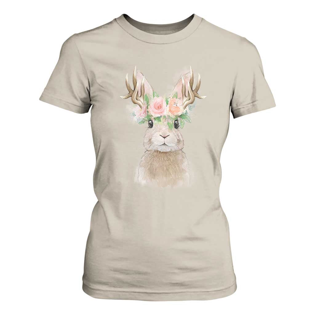 Ostara Pagan Eostre Easter Day T Shirt For Women Rabbit Wolpertinger Spring Equinox Festival TS11 Sand Print Your Wear
