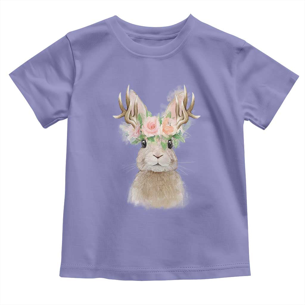 Ostara Pagan Eostre Easter Day Toddler T Shirt Rabbit Wolpertinger Spring Equinox Festival TS11 Violet Print Your Wear
